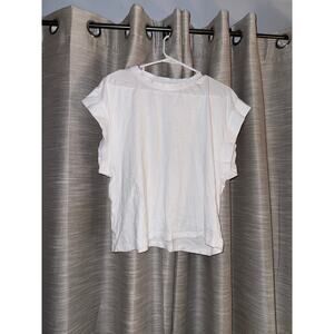 Zara women's white muscle t-shirt size large